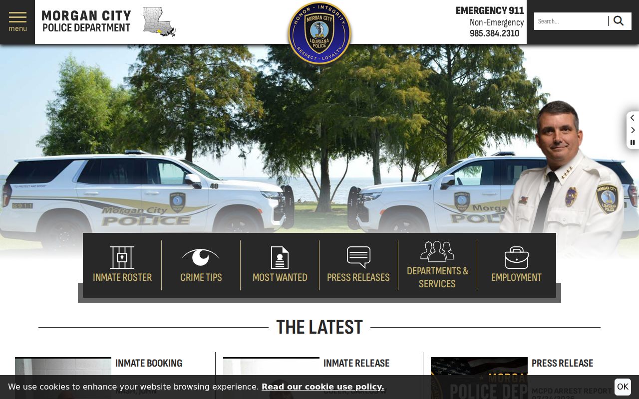 Morgan City Police Department official homepage