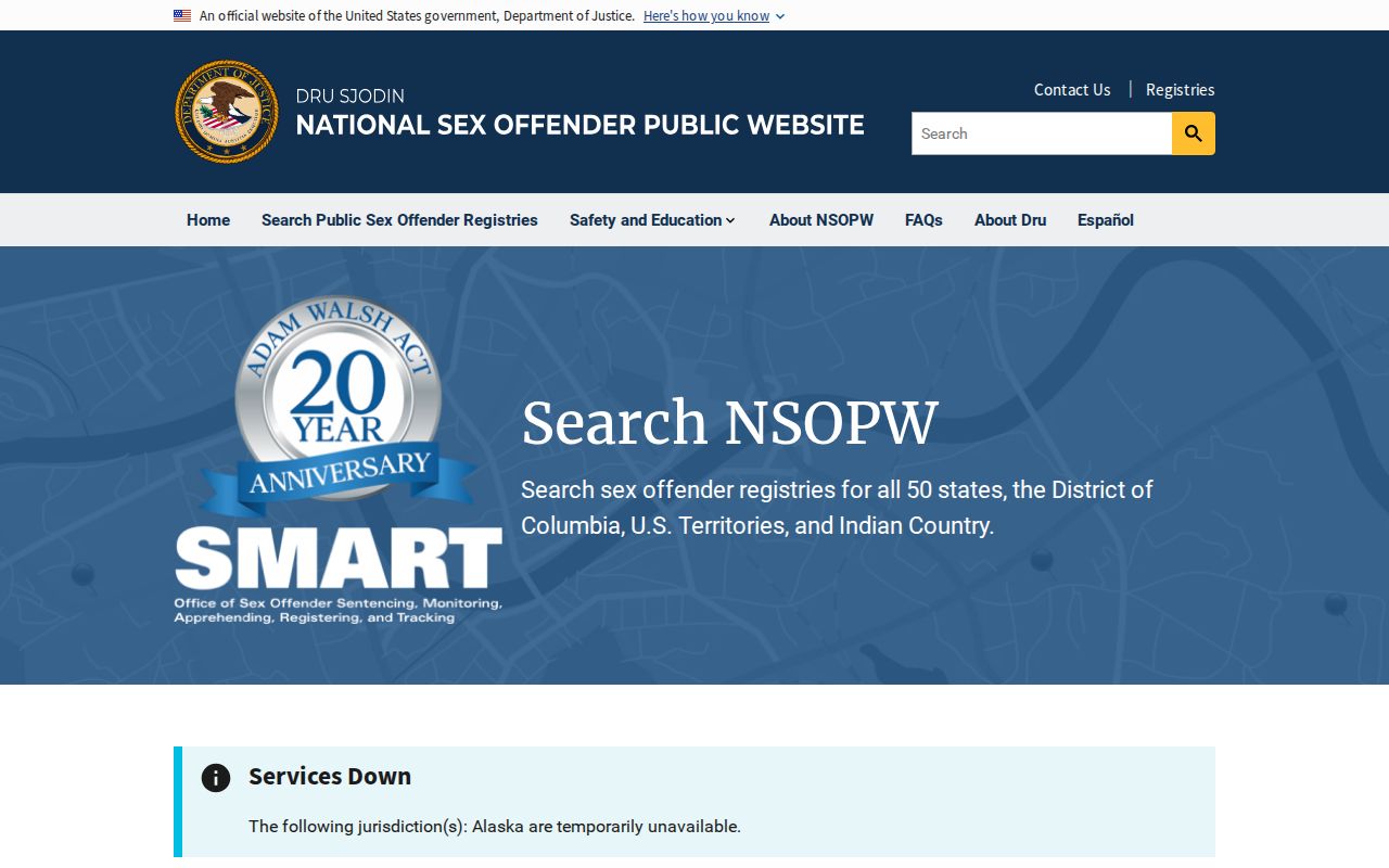 National sex offender search for cross-state checks from St. Mary Parish